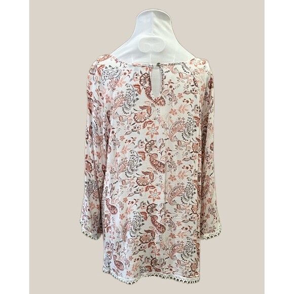 Women’s Bohemian "Papermoon" Paisley Blouse With Crochet Details Size XL - Picture 6 of 7